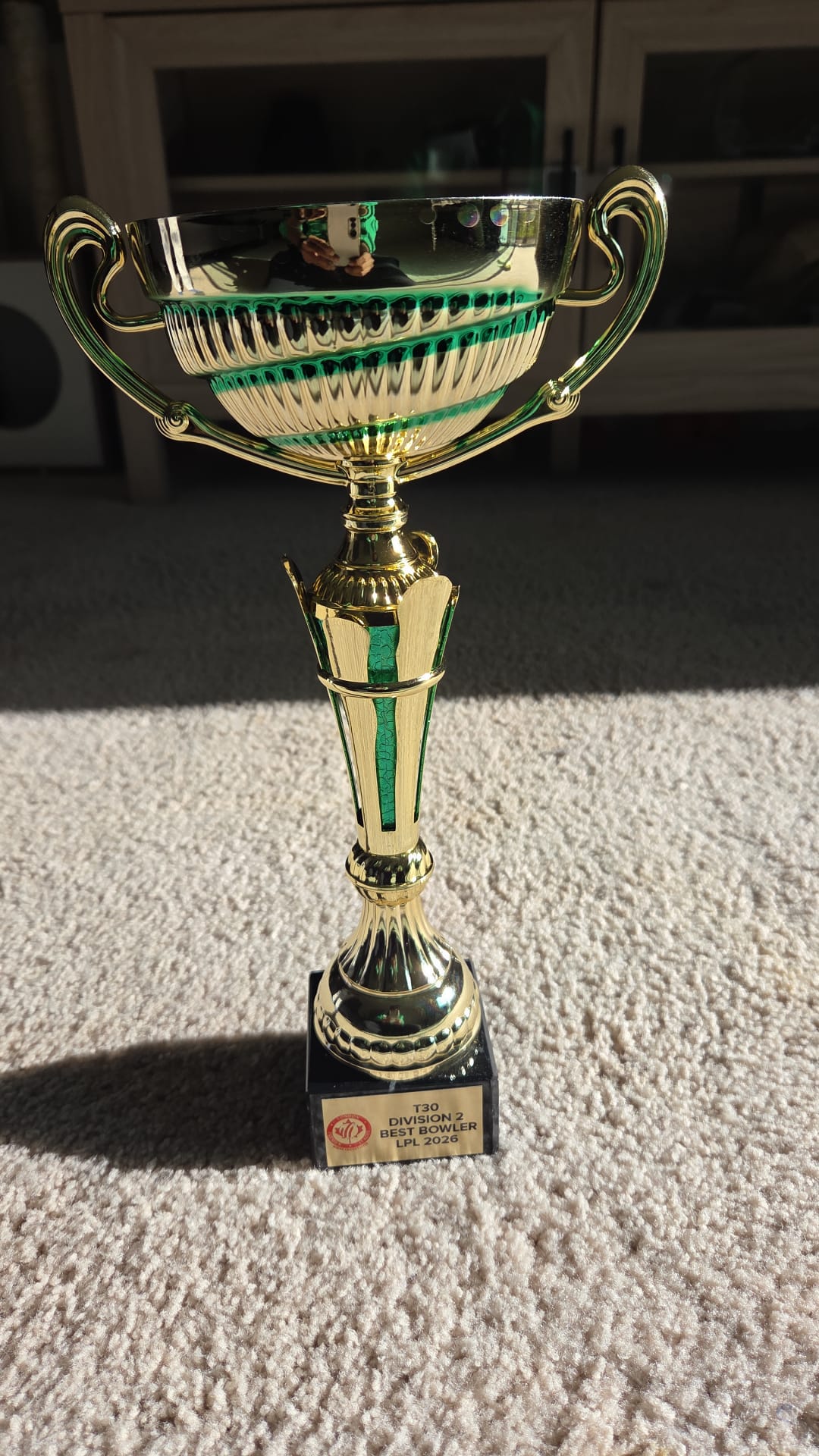 The T30 Division 2 Best Bowler trophy, LPL 2026